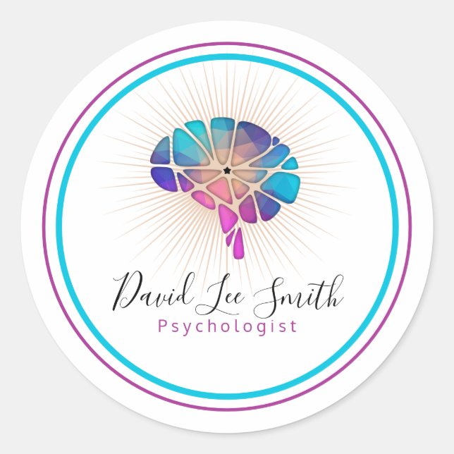 Sticker Rond Psychologue / Neurologue (Devant)
