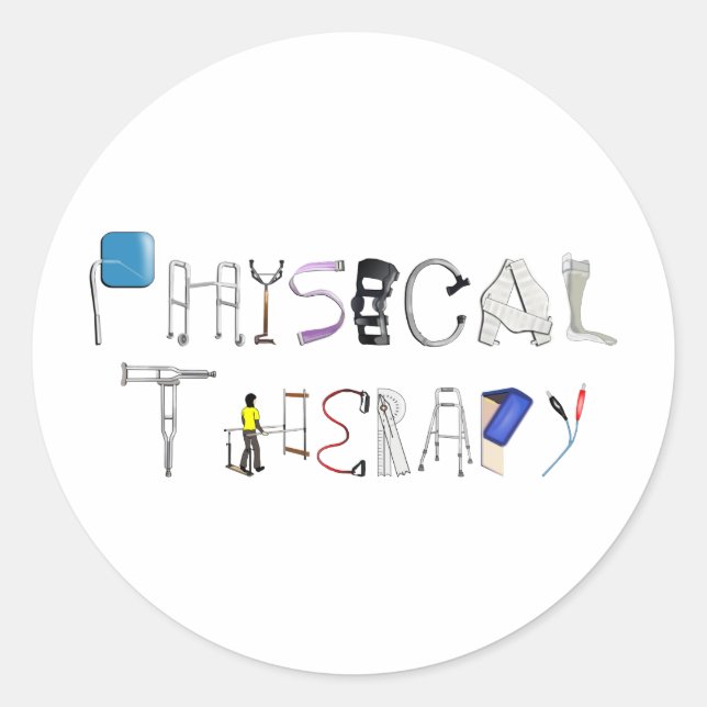 Sticker Rond PT au travail (Devant)