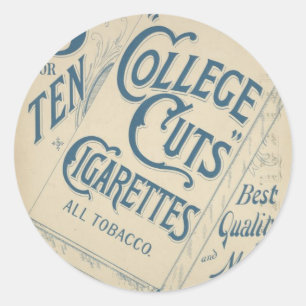 Sticker Rond publicité pour cigarettes