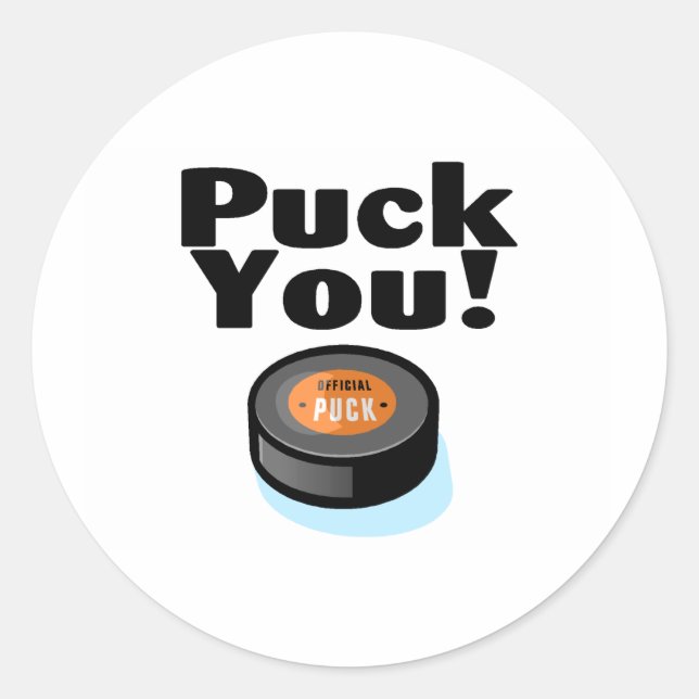 Sticker Rond Puck You (Hockey) (Devant)