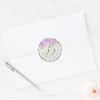 Sticker Rond Puerto Madero Nœud en lilac transparent Bouquet Ve