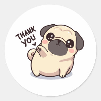 Sticker Rond Pug