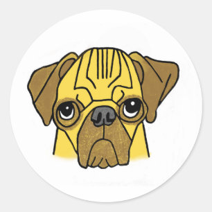 Sticker Rond Puggie wuggie