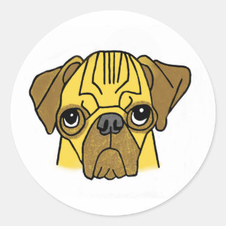 Sticker Rond Puggie wuggie