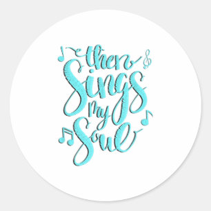 Sticker Rond Puis Chante Mes notes de musique Soul