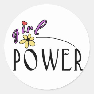 Sticker Rond Puissance de fille