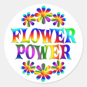 Sticker Rond Puissance des fleurs sauvages