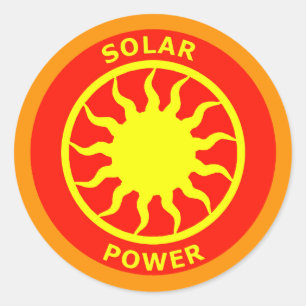STICKER ROND PUISSANCE SOLAIRE