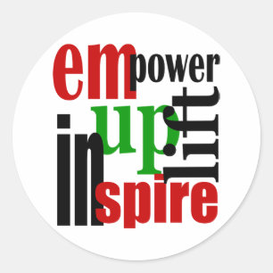 Sticker Rond Puissance, Uplift, Inspiration