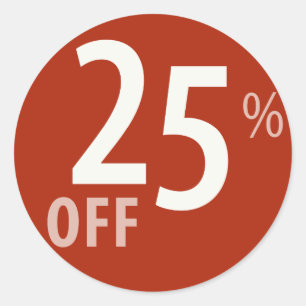 Sticker Rond Puissant panneau de 25 % DE RÉDUCTION SUR VENTE - 