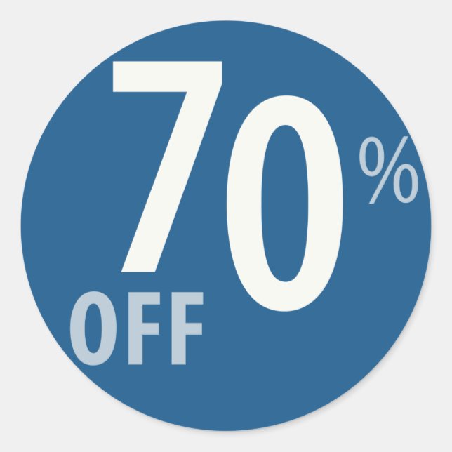 Sticker Rond Puissant SIGNE DE VENTE À 70 % DE RÉDUCTION (Devant)