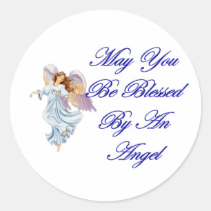 Sticker Rond Puissiez-Vous Être Béni Par Un Ange