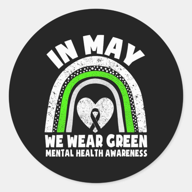 Sticker Rond Puissions-nous porter une sensibilisation verte à  (Devant)