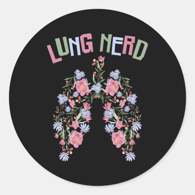 Sticker Rond Pulmonologue Nerd pulmonaire Rt Respiratoire Thera (Devant)