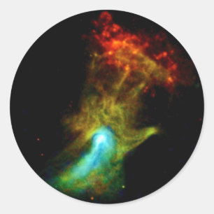 Sticker Rond Pulsar B1509 - Nébuleuse aux rayons X de la Main d