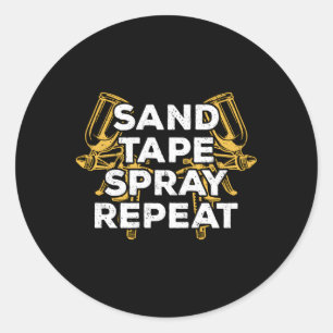Sticker Rond Pulvérisateur de bande de sable Répéter Auto Body