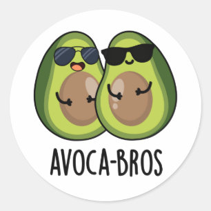Sticker Rond Pun Avoca-bros amusant Avocado