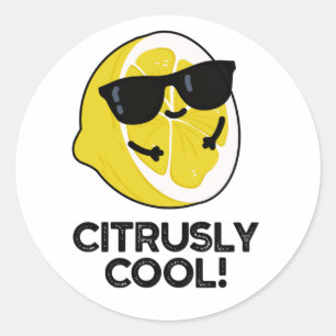 Sticker Rond Pun Citrus Drôle Cool