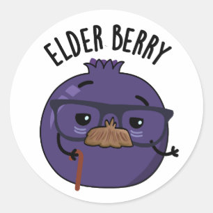 Sticker Rond Pun de Berry Amusant aux Anciens