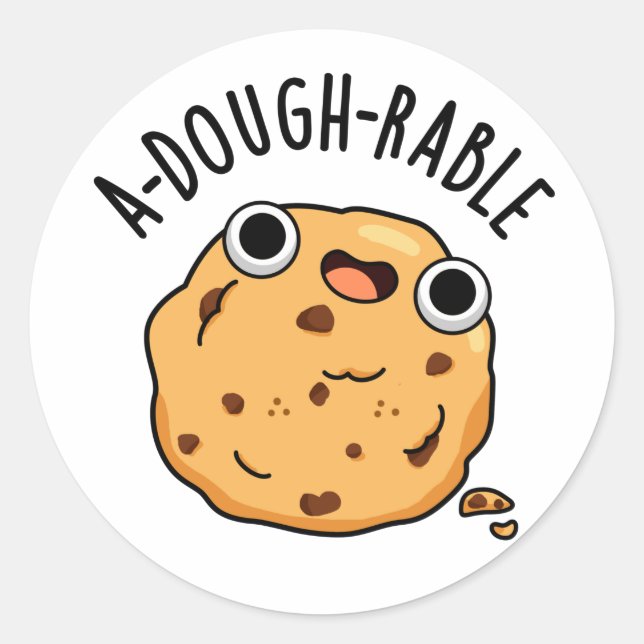Sticker Rond Pun de biscuits amusant à pâte (Devant)