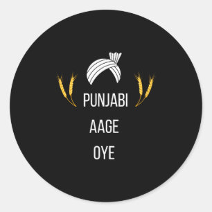 Sticker Rond Punjabi Aa Gaye Oye Diljit Dosanjh Lohri Cadeau Ho