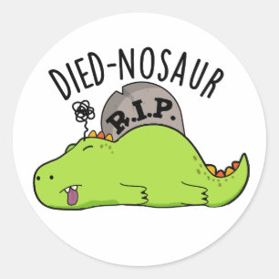 Sticker Rond Puns Dinosaures Dinosaures
