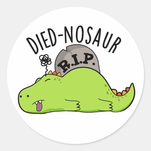 Sticker Rond Puns Dinosaures Dinosaures (Devant)