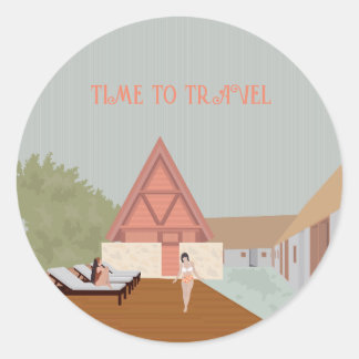 Sticker Rond Punta Caliza Holbox, casa de vacaciones, viajar