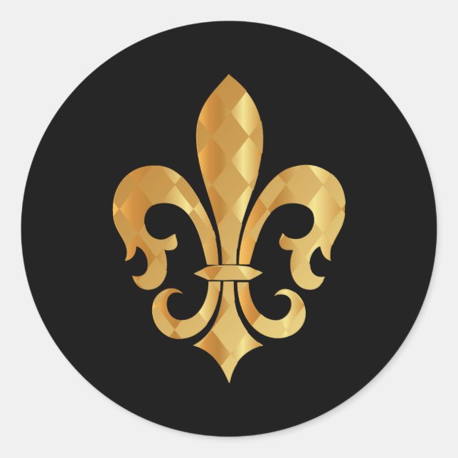 Sticker Rond Pure or fleur de Lis (Devant)