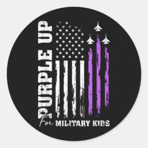 Sticker Rond Purge Pour Enfant Militaire Drapeau Enfant Militai