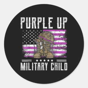 Sticker Rond Purge Pour Enfant Militaire Drapeau Enfant Militai