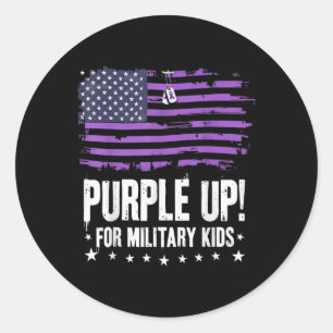 Sticker Rond Purge Pour Enfants Militaires Drapeau Militaire En
