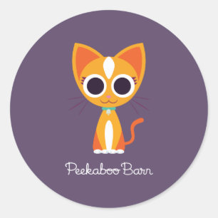 Sticker Rond Purler le chat