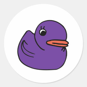 Sticker Rond Purple Ducky