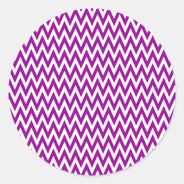 Sticker Rond Purple Elegant Chevron Design (Devant)
