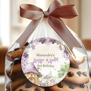 Sticker Rond Purple Fairy Troisième Berry 3e anniversaire