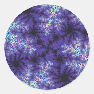 Sticker Rond Purple Pastel Speckle