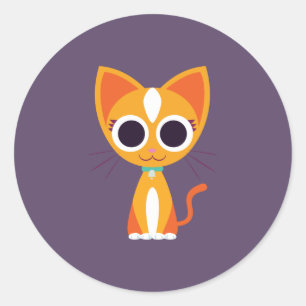 Sticker Rond Purrl le chat