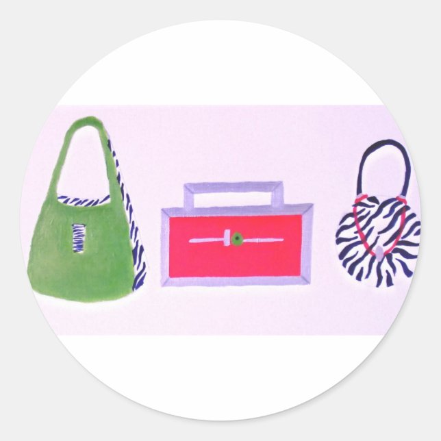 Sticker Rond Purses... une meilleure amie de filles (Devant)