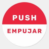 Push Anglais Espagnol Rouge Blanc Instruction de s