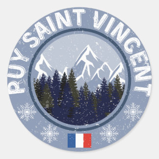 Sticker Rond Puy Saint Vincent Station de ski
