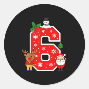 Sticker Rond Pyjamas assortis de Noël pour couple de meme numér
