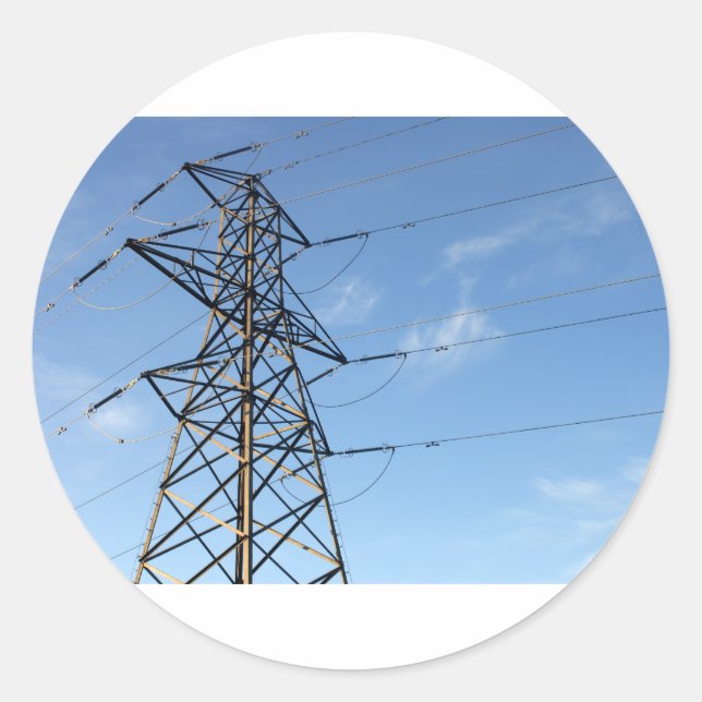 Sticker Rond Pylône électrique (Devant)