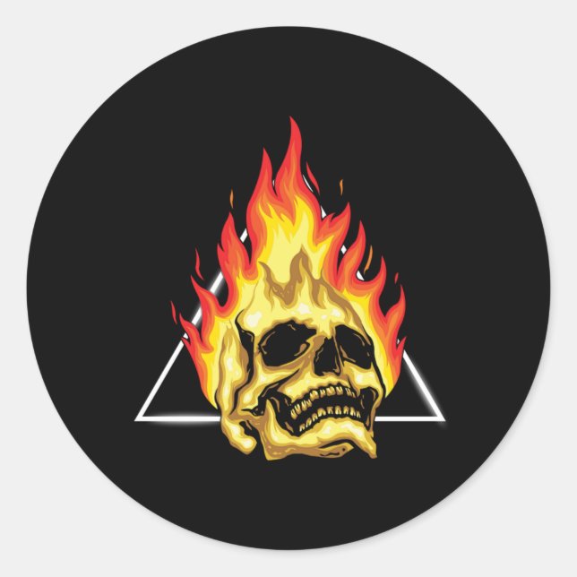 Sticker Rond Pyro Pyrotechnique Fireworks Fire Party Bller cade (Devant)