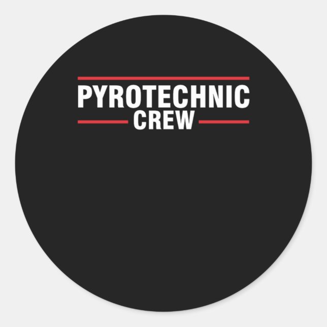 Sticker Rond Pyrotechnicien Pyrotechnicien Pyro Firework Cadeau (Devant)