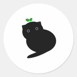 Sticker Rond Q Cat