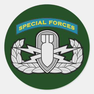 Sticker Rond Q-étiquette de SF et insigne d'EOD