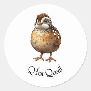 Sticker Rond Q pour Quail