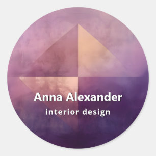 Sticker Rond Quadrant Doux Design Minimaliste