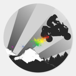Sticker Rond quads : chemin de terre :
